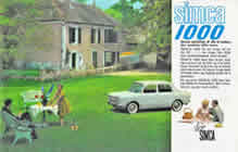 Simca 1000 sales brochure cover 1962