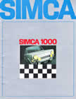 SIMCA 1000 sales brochure cover 1969