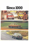 SIMCA 1000 sales brochure cover 1974