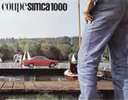 Simca 1000 coupé sales brochure cover 1964