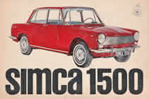 Simca 1300/1500 sales brochure cover 1963